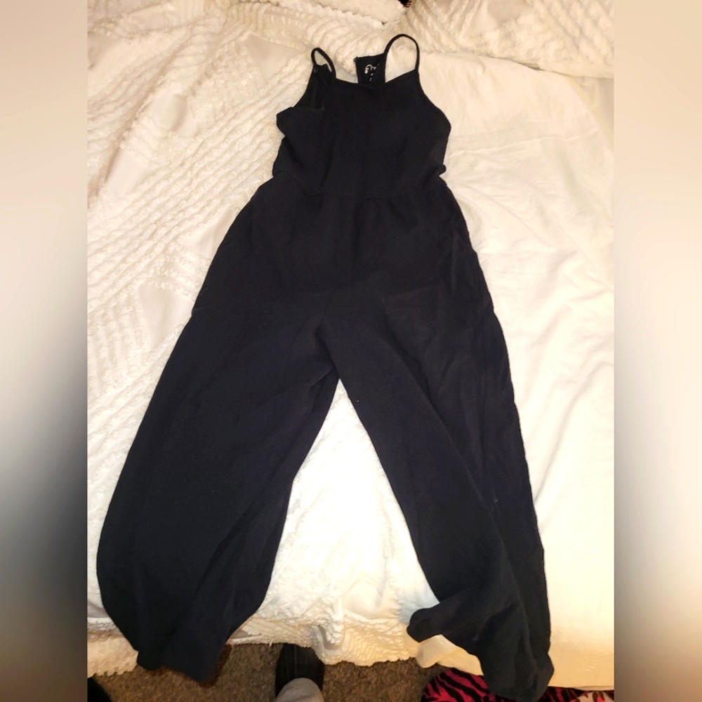 Girls size 7/8 Black Jumpsuit